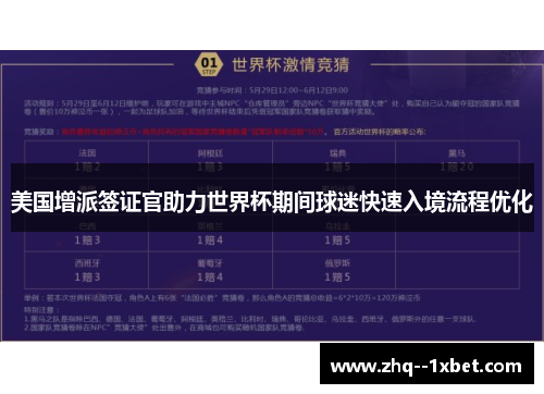 美国增派签证官助力世界杯期间球迷快速入境流程优化